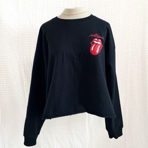 Rolling Stones Oversized Cropped Crewneck